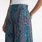 Pantalón Indian Maxi Wide Leg Mujer Azul - Miniatura 4