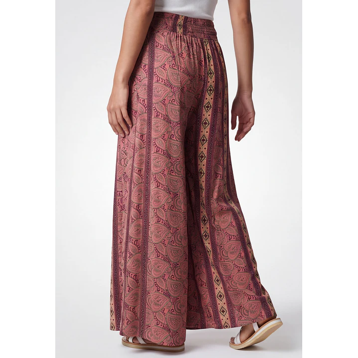 Pantalón Indian Maxi Wide Leg Mujer Rosado 2