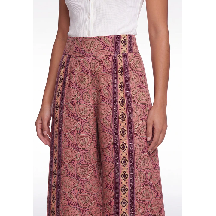 Pantalón Indian Maxi Wide Leg Mujer Rosado 4