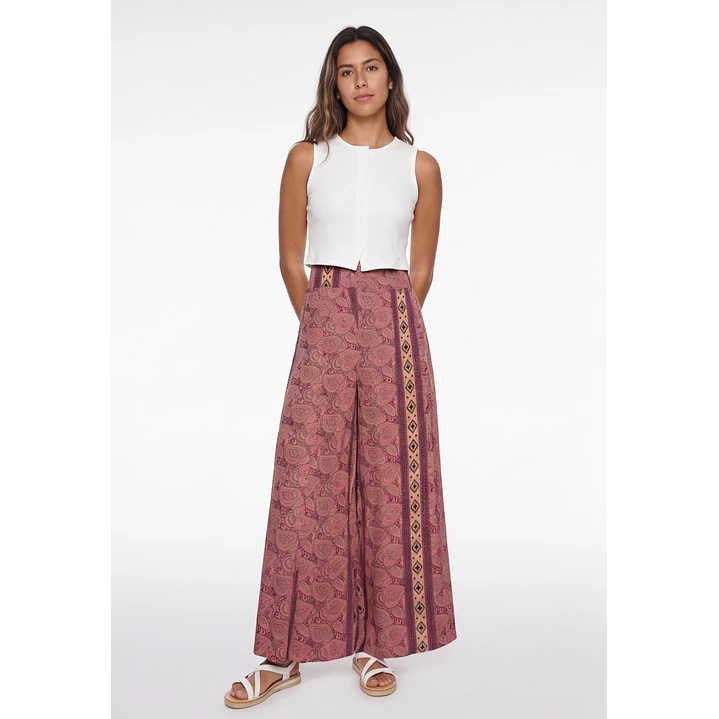 Pantalón Indian Maxi Wide Leg Mujer Rosado 3