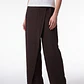 Pantalón Creps Wide Leg Mujer Café - Miniatura 1