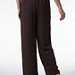 Pantalón Creps Wide Leg Mujer Café - Miniatura 2
