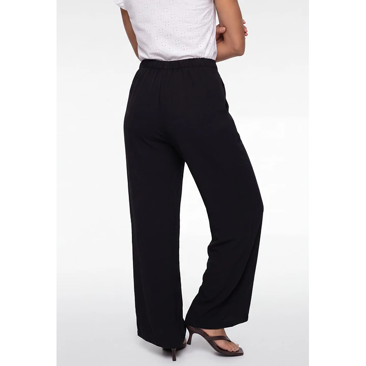 Pantalón Creps Wide Leg Mujer Negro 2
