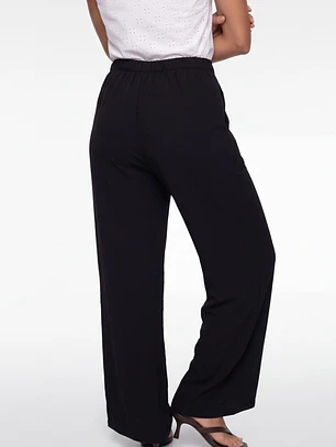Pantalón Creps Wide Leg Mujer Negro