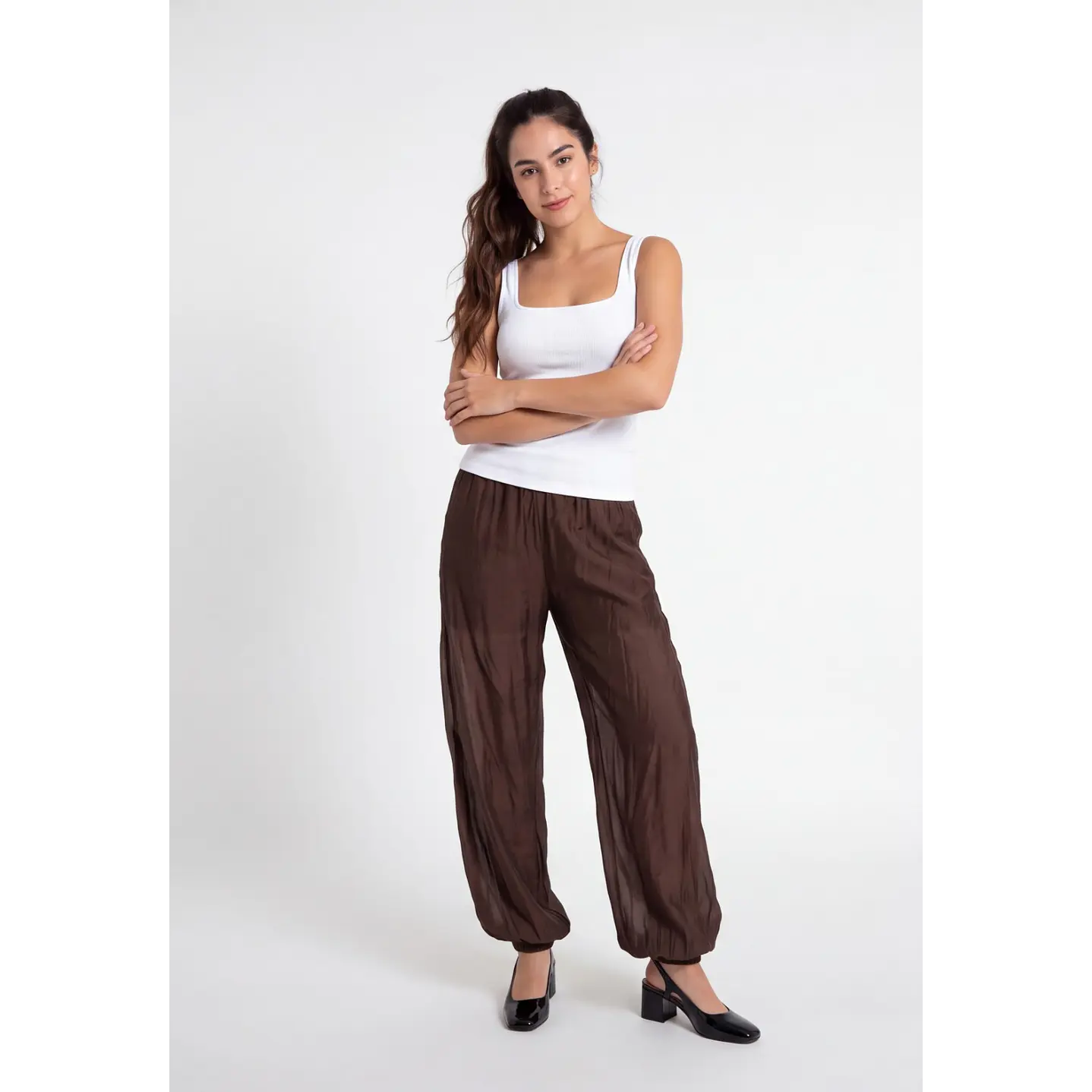 Pantalón Ballon Mujer Café 3