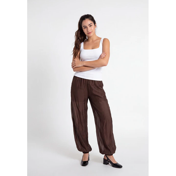 Pantalón Ballon Mujer Café 3