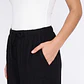 Pantalón Lino Wide Leg Mujer Negro - Miniatura 4