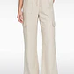 Pantalón Lino Wide Leg Mujer Crudo - Miniatura 1