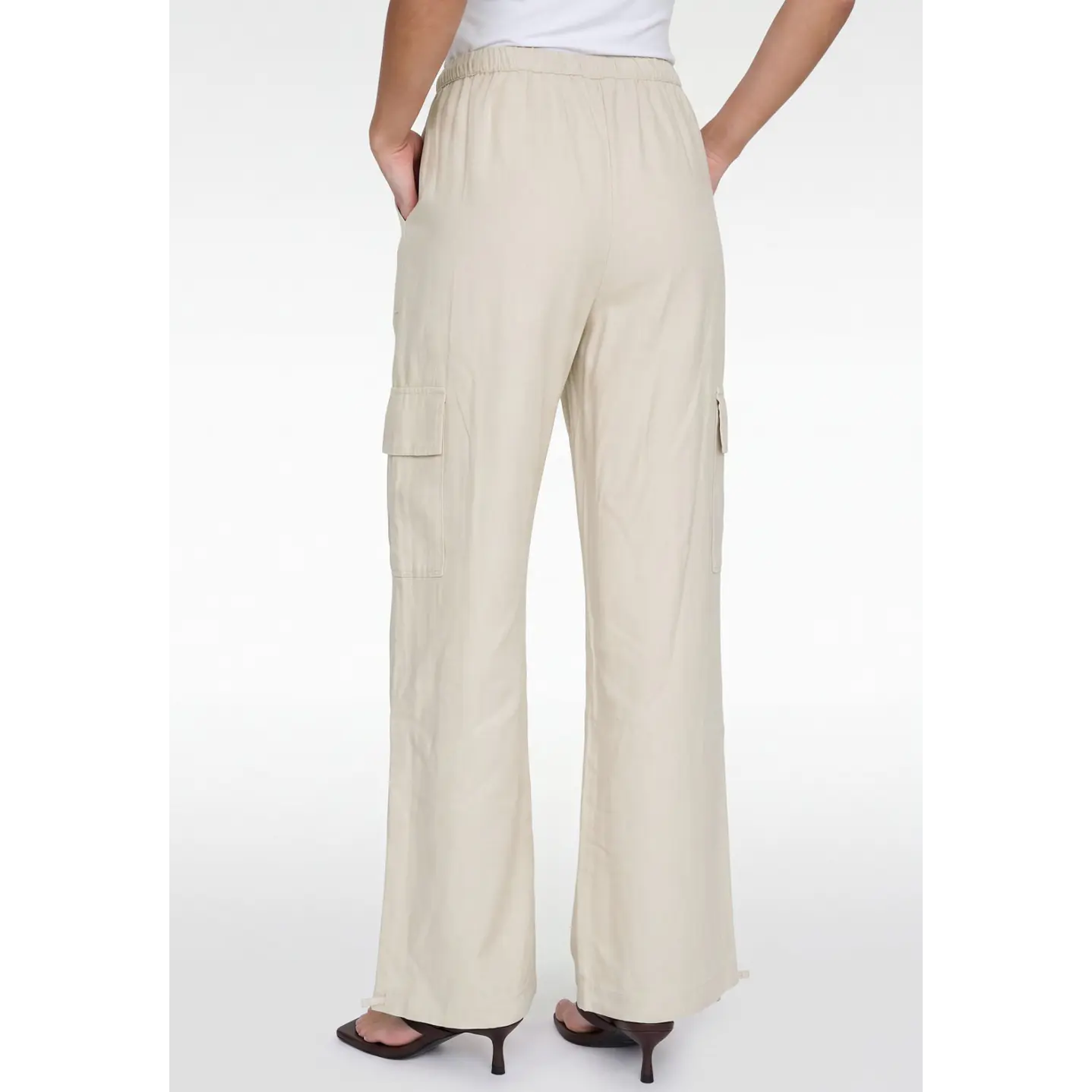 Pantalón Lino Wide Leg Mujer Crudo 2