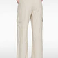Pantalón Lino Wide Leg Mujer Crudo - Miniatura 2
