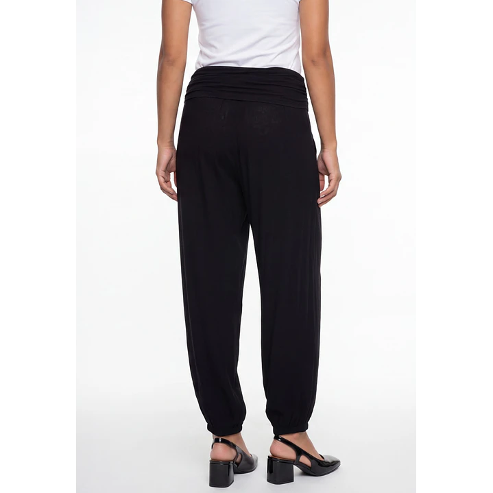 Pantalón Corrugado Bombachos Mujer Negro 2