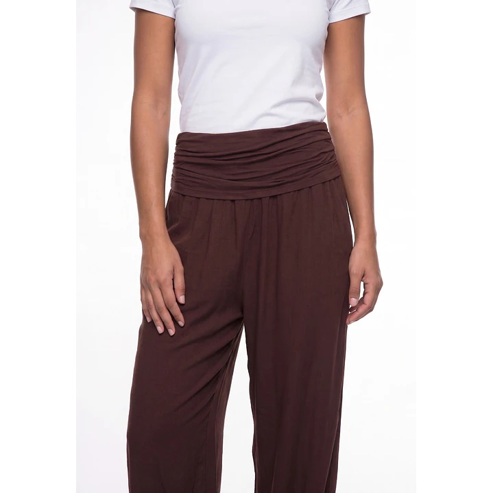 Pantalón Corrugado Bombachos Mujer Café 4