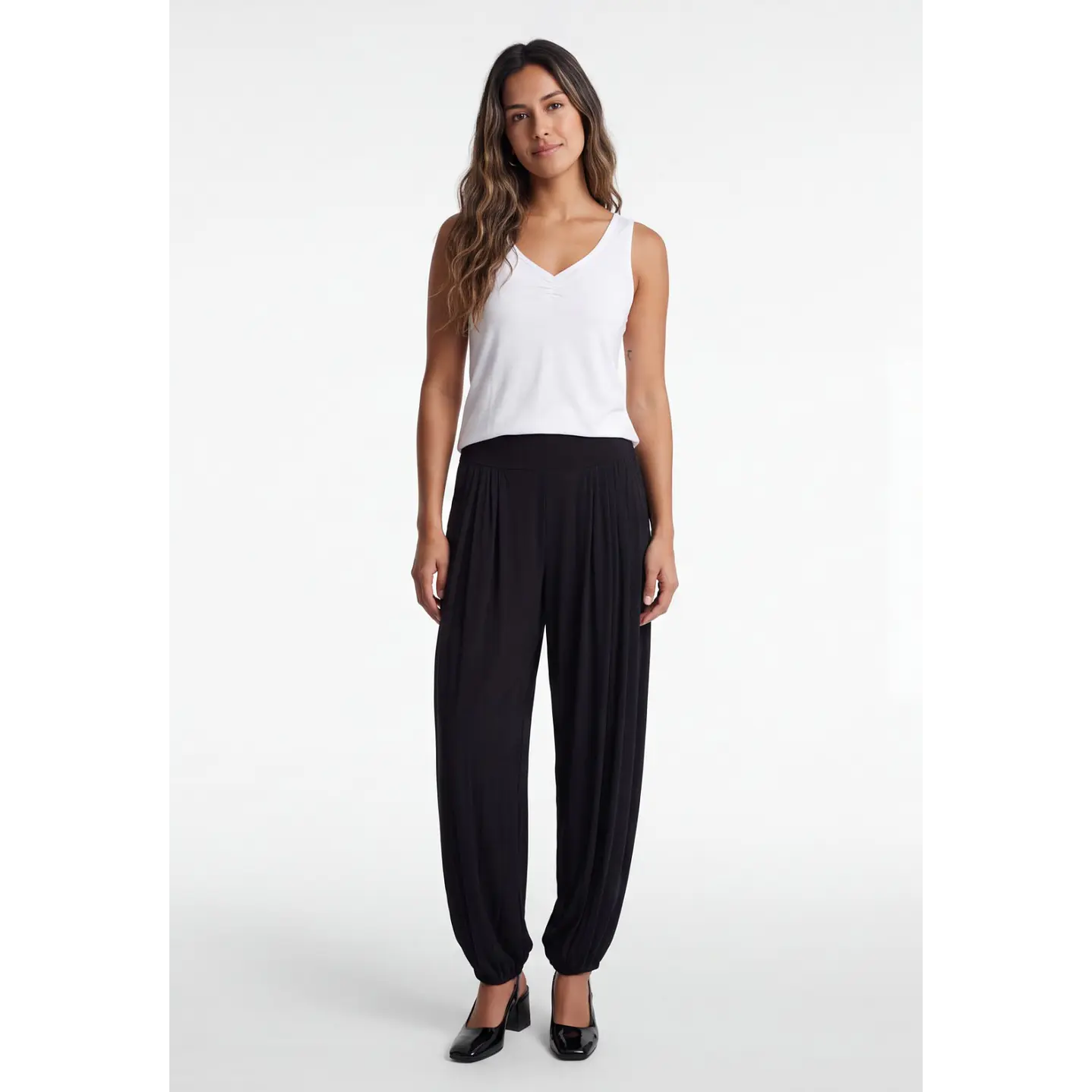 Pantalón Elasticados Bombachos Mujer Negro 3