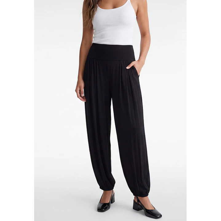 Pantalón Elasticados Bombachos Mujer Negro 1