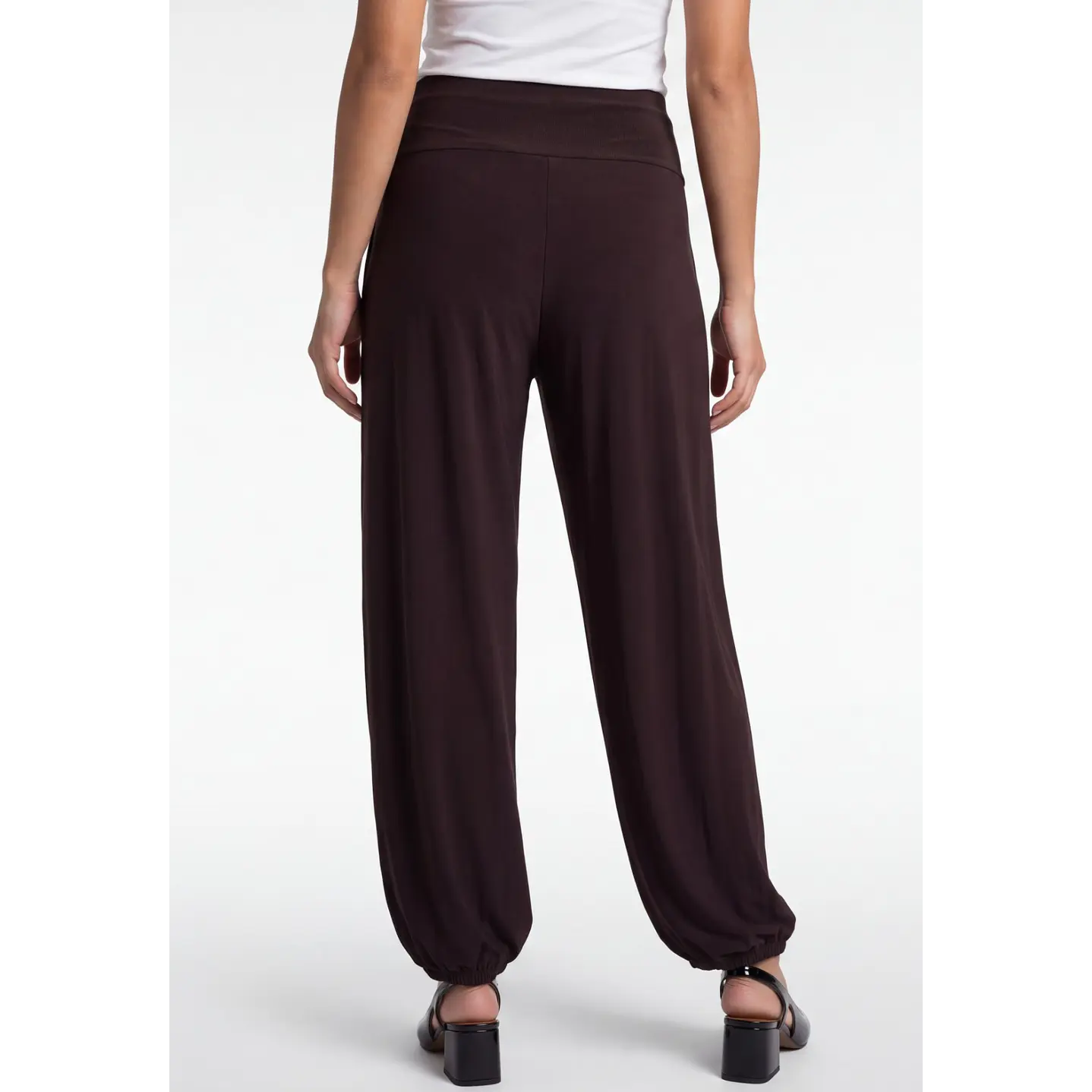 Pantalón Elasticados Bombachos Mujer Café 2