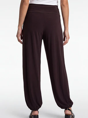 Pantalón Elasticados Bombachos Mujer Café
