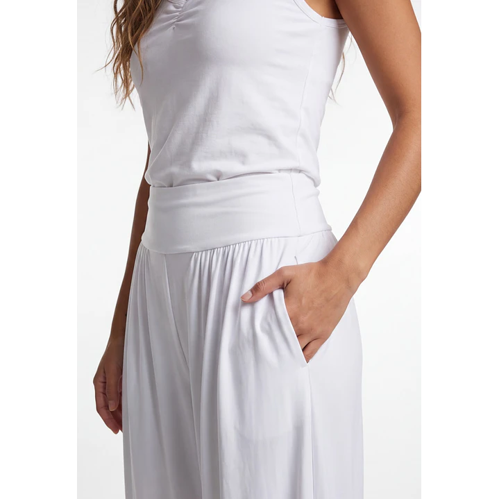 Pantalón Elasticados Bombachos Mujer Blanco 4