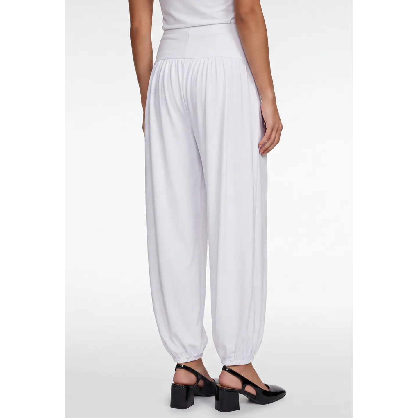 Pantalón Elasticados Bombachos Mujer Blanco 2