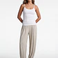 Pantalón Elasticados Bombachos Mujer Beige - Miniatura 3