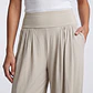 Pantalón Elasticados Bombachos Mujer Beige - Miniatura 4