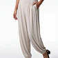 Pantalón Elasticados Bombachos Mujer Beige - Miniatura 1