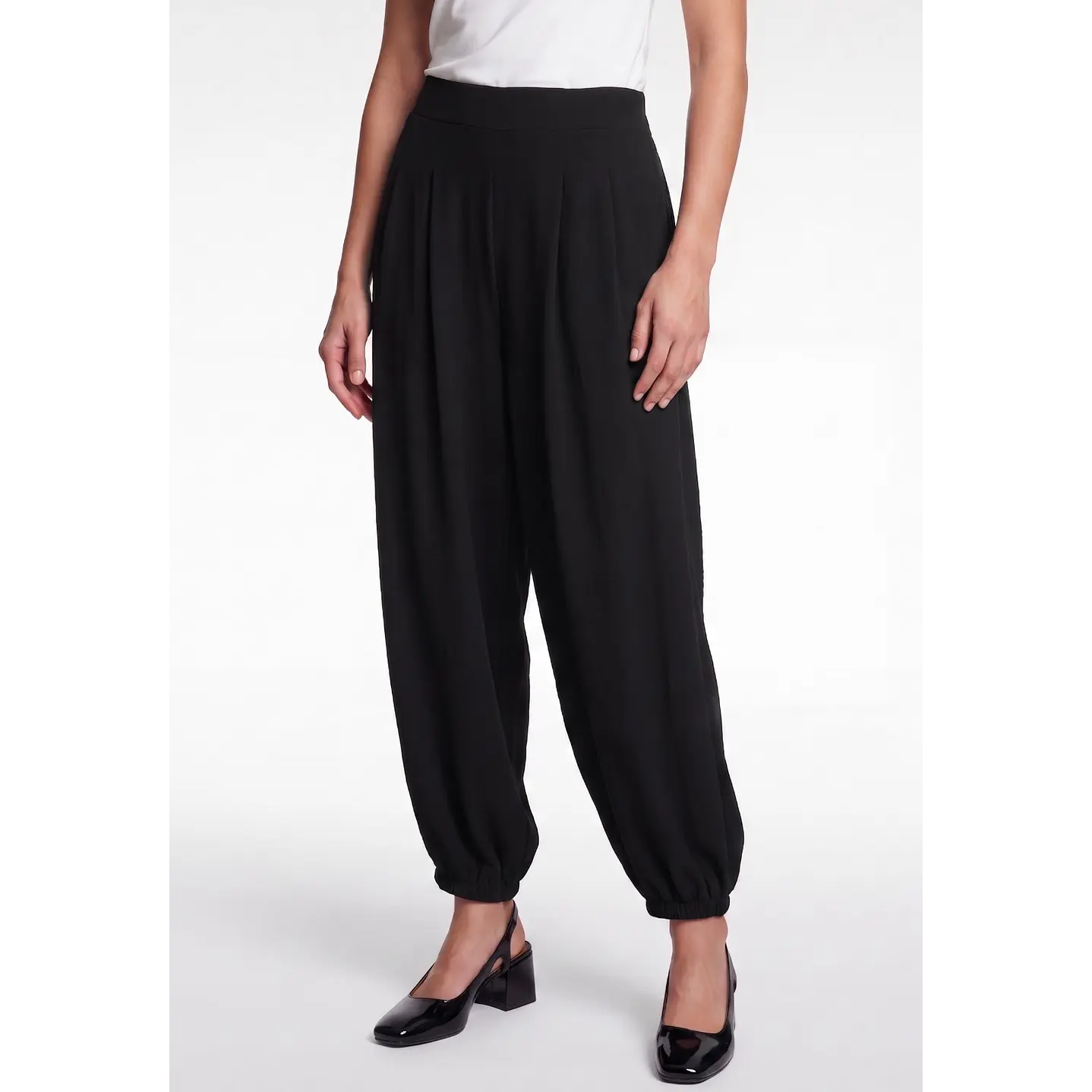 Pantalón Elasticados Bombachos Mujer Negro 1