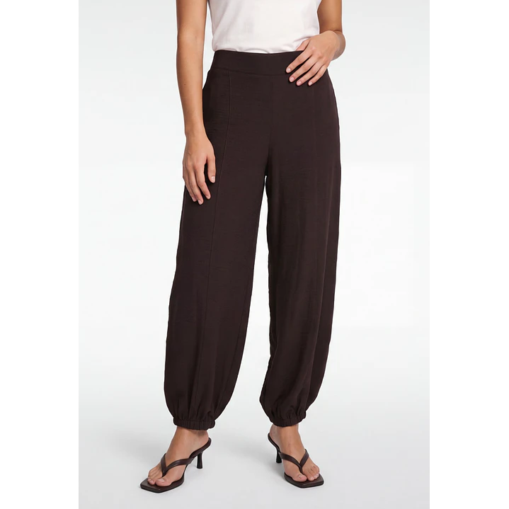 Pantalón Elasticados Bombachos Mujer Café 1