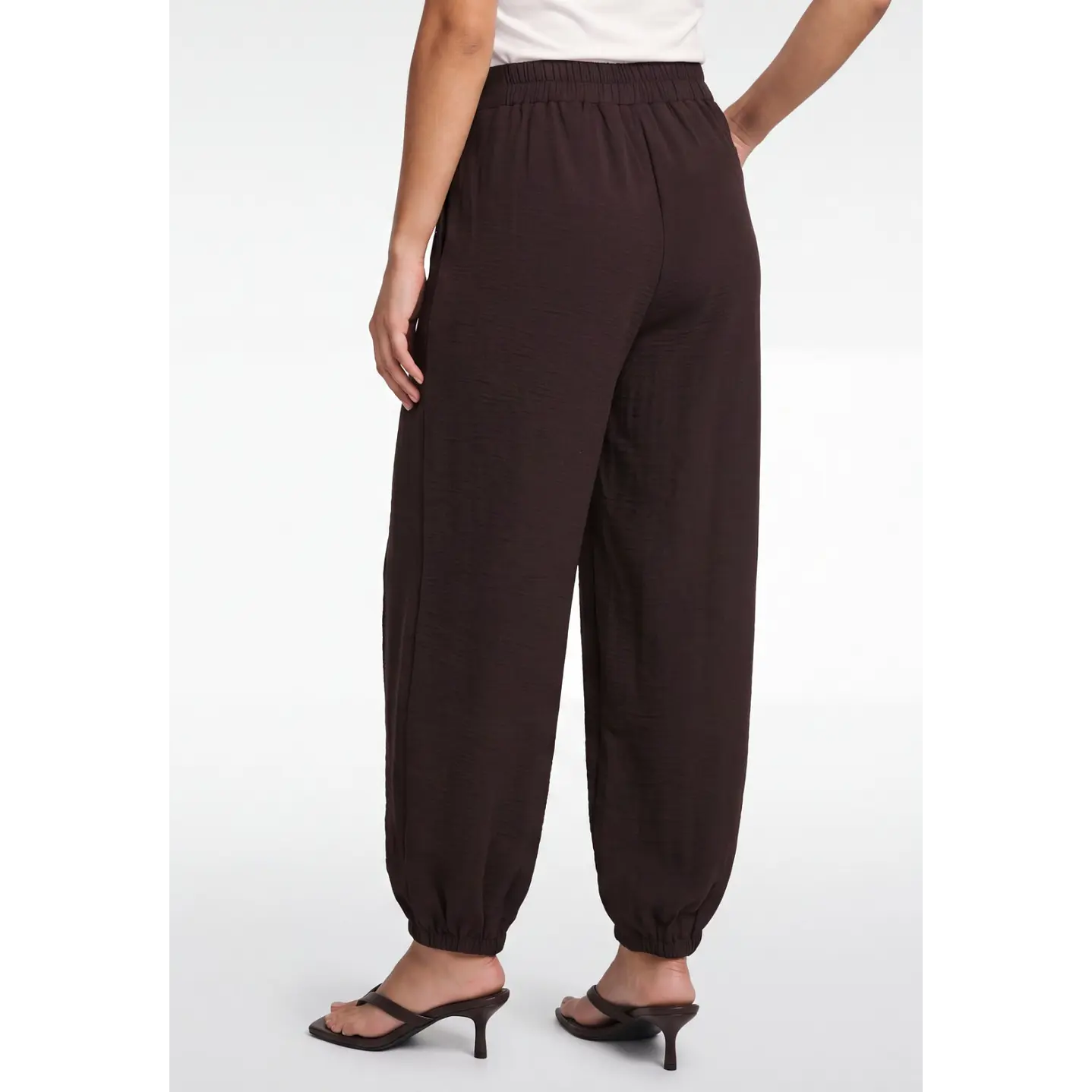 Pantalón Elasticados Bombachos Mujer Café 2