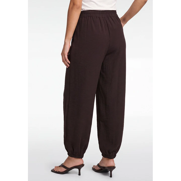 Pantalón Elasticados Bombachos Mujer Café 2