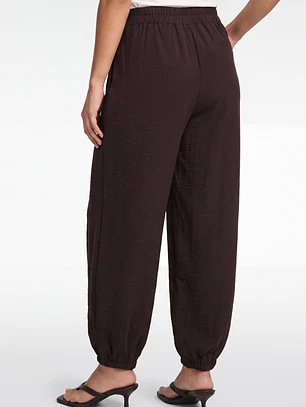 Pantalón Elasticados Bombachos Mujer Café
