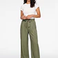 Pantalón Lazo Wide Leg Mujer Verde - Miniatura 3