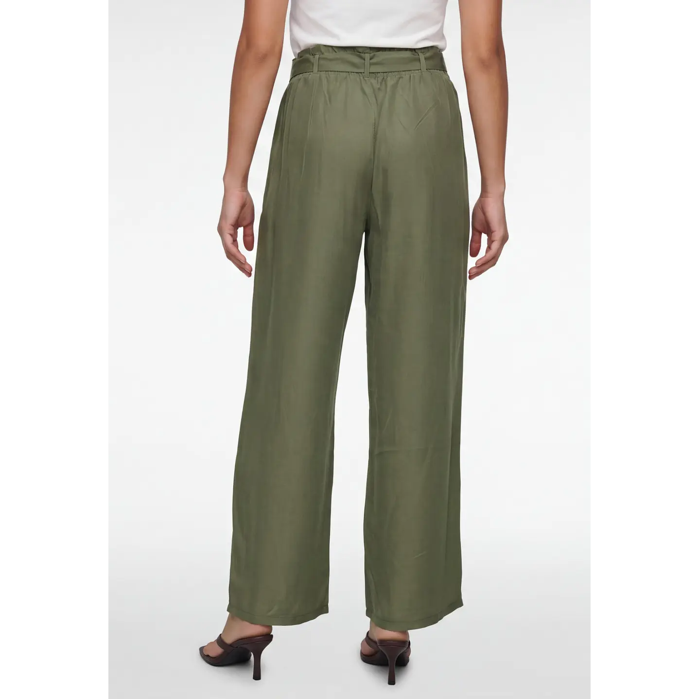 Pantalón Lazo Wide Leg Mujer Verde 2