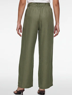 Pantalón Lazo Wide Leg Mujer Verde