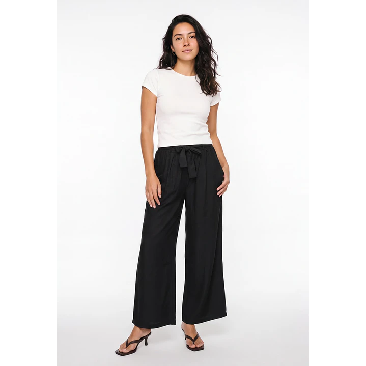 Pantalón Lazo Wide Leg Mujer Negro 3