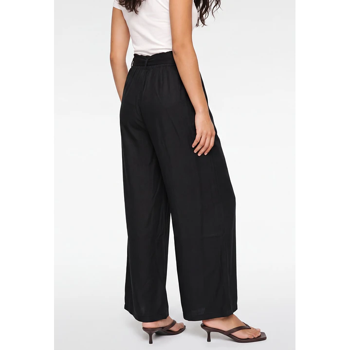 Pantalón Lazo Wide Leg Mujer Negro 2