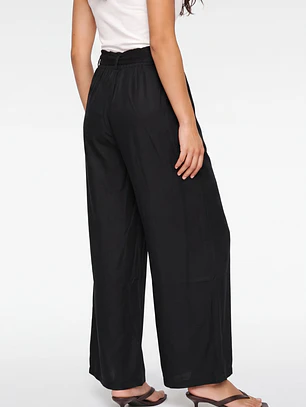 Pantalón Lazo Wide Leg Mujer Negro
