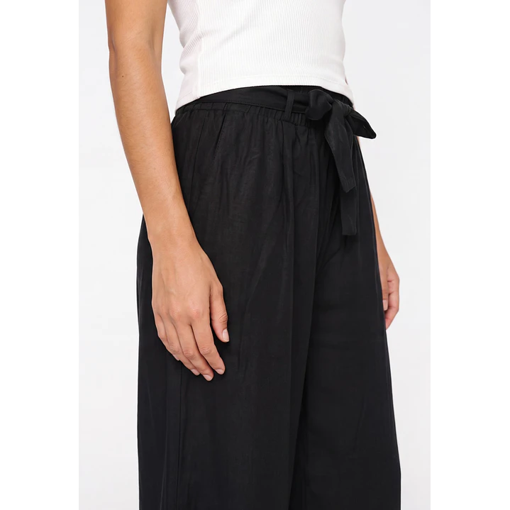 Pantalón Lazo Wide Leg Mujer Negro 4