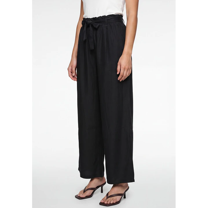 Pantalón Lazo Wide Leg Mujer Negro 1