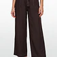 Pantalón Lazo Wide Leg Mujer Café - Miniatura 1