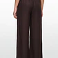 Pantalón Lazo Wide Leg Mujer Café - Miniatura 2