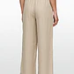 Pantalón Lazo Wide Leg Mujer Beige - Miniatura 2