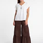 Pantalón Boho Wide Leg Mujer Café - Miniatura 3