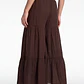 Pantalón Boho Wide Leg Mujer Café - Miniatura 2