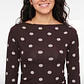 Polera Lunares Mujer Manga Larga Café - Miniatura 4