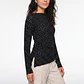 Polera Lunares Mujer Manga Larga Negro - Miniatura 1