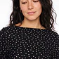 Polera Lunares Mujer Manga Larga Negro - Miniatura 4