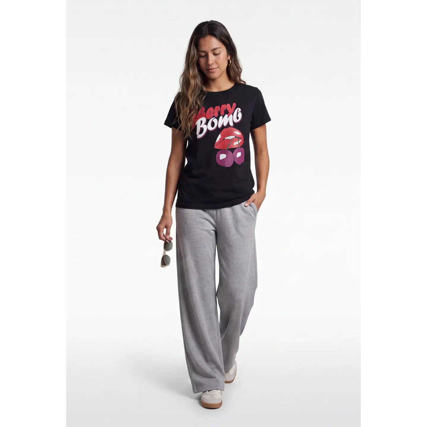 Polera Cherry Mujer Negro 3