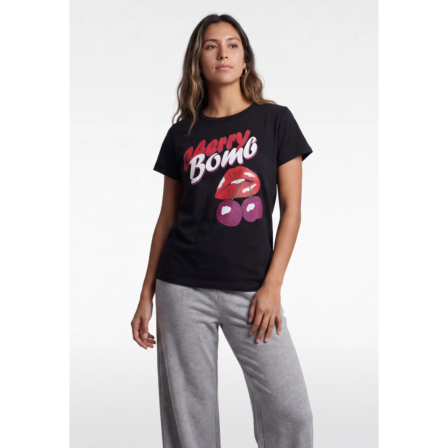 Polera Cherry Mujer Negro 1