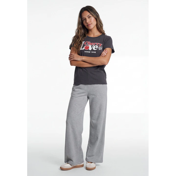 Polera Cherry  Mujer Gris 3