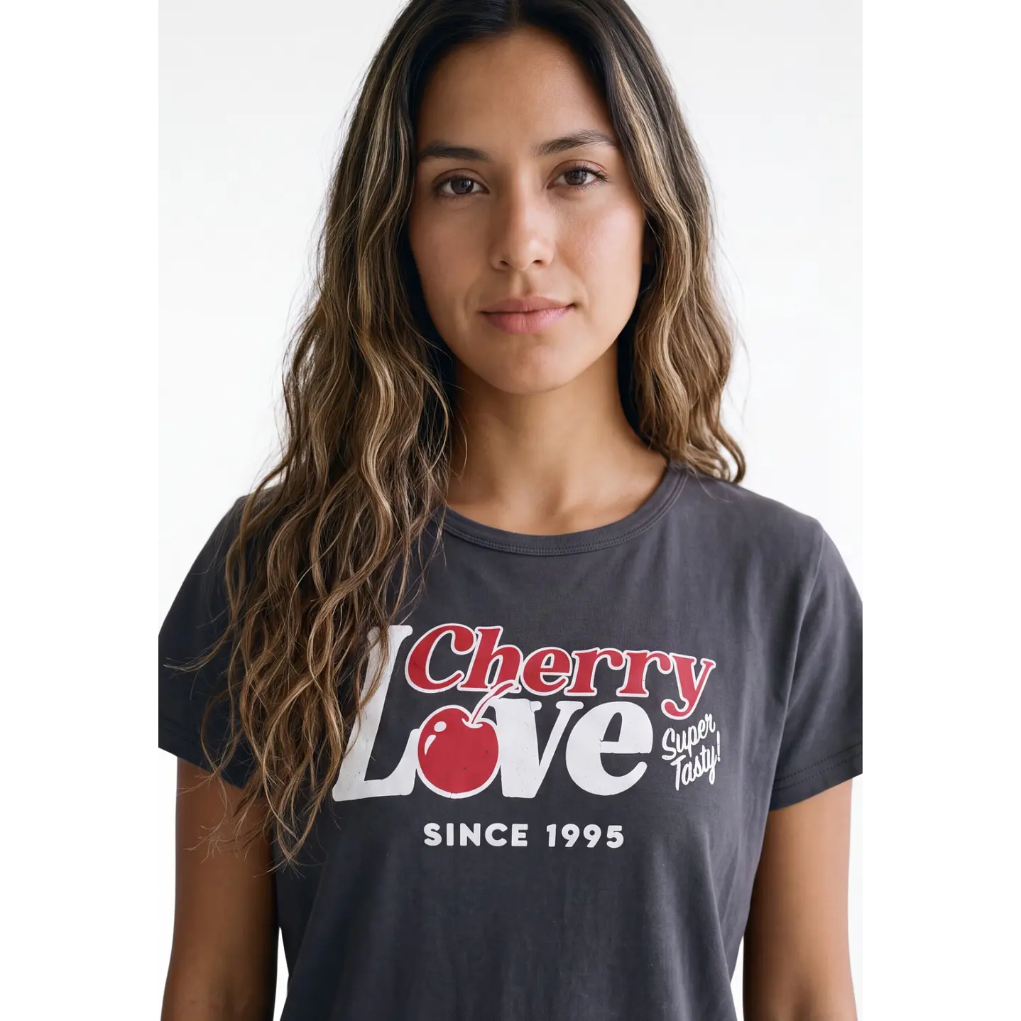 Polera Cherry  Mujer Gris 4